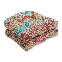 Kirklands Home Outdoor Cushions & Pillows|Corinthian Dapple Wicker Seat Cushions, Set of 2 Multi