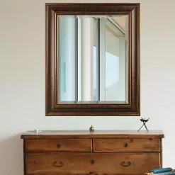 Kirklands Home Decorative Mirrors|Cormac Distressed Bronze Wall Mirror Brown