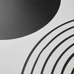 Kirklands Home Canvas Art|Cosmic Curl Geometric 3-pc. Grayscale Wall Art