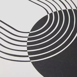 Kirklands Home Canvas Art|Cosmic Curl Geometric 3-pc. Grayscale Wall Art