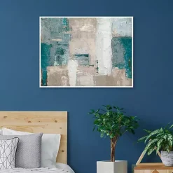 Kirklands Home Canvas Art|Cosmopolitan Blue Framed Canvas Art Print Multi