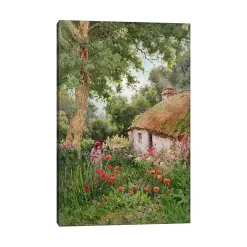Kirklands Home Canvas Art|Cottage Garden Canvas Art Print Multi