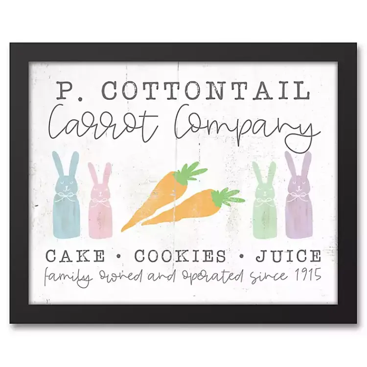 Best Cottontail Carrot Co. Framed Canvas Art Print Easter Decorations