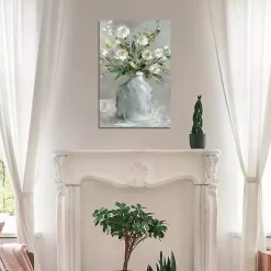 Kirklands Home Canvas Art|Country Bouquet I Canvas Art Print Gray