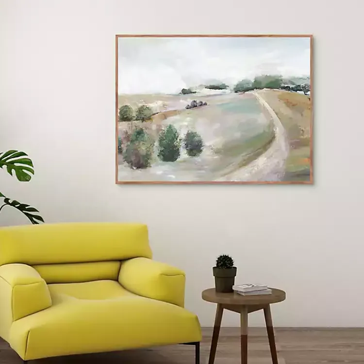 Kirklands Home Canvas Art|Country Road Hill Framed Canvas Art Print Multi