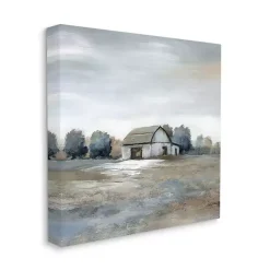 Kirklands Home Canvas Art|Countryside Barn Canvas Art Print, 36x36 in. Gray