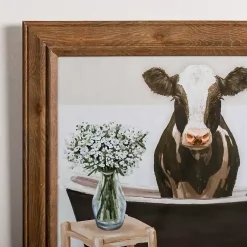 Kirklands Home Framed Art|Cows in the Bathtub Framed Art Prints, Set of 2 Multi
