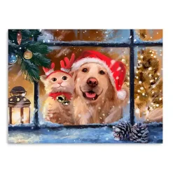 Sale Cozy Companions Canvas Art Print Christmas Art & Wall Decor