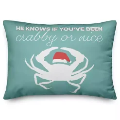 Clearance Crabby or Nice Accent Pillow Christmas Pillows