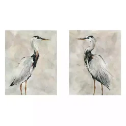 Kirklands Home Canvas Art|Crane at Dusk Giclee Canvas Art Prints, Set of 2