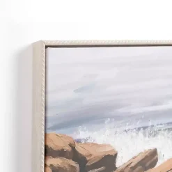 Kirklands Home Canvas Art|Crashing Waves Framed Canvas Art Print