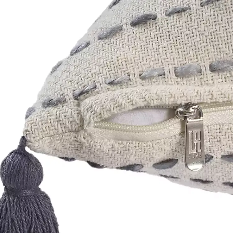 New Cream & Navy Ombre Dash Throw Pillow Pillows