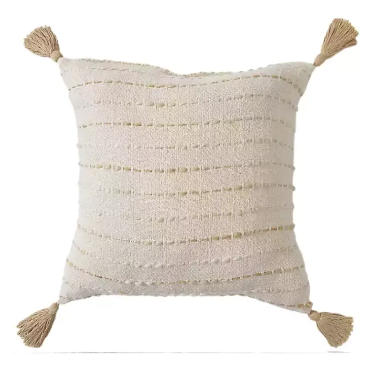 New Cream & Neutral Ombre Dash Throw Pillow Pillows
