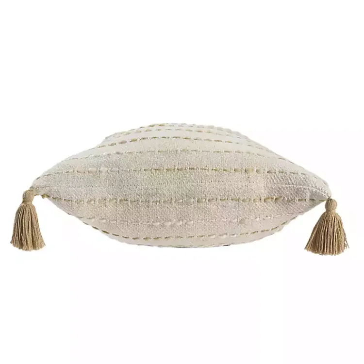 New Cream & Neutral Ombre Dash Throw Pillow Pillows