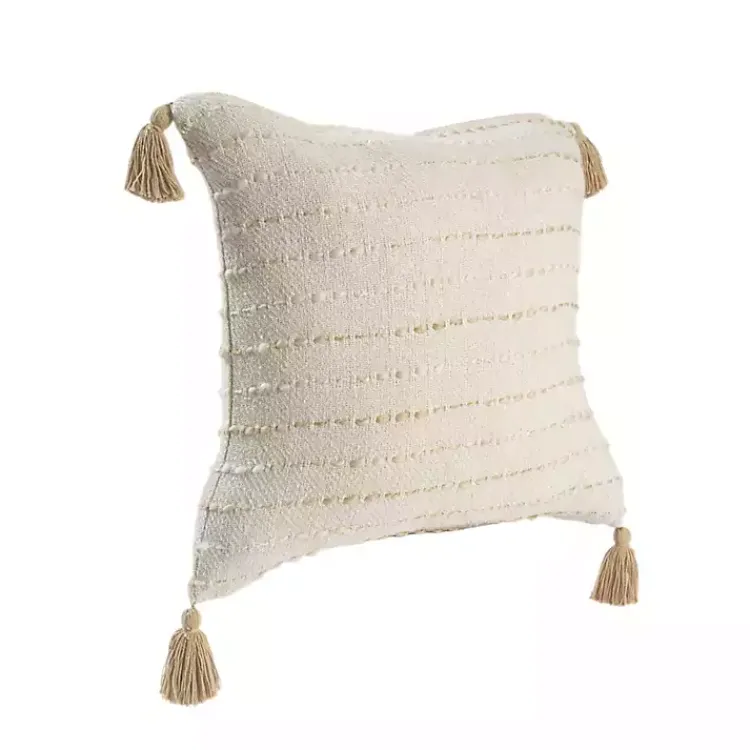 New Cream & Neutral Ombre Dash Throw Pillow Pillows