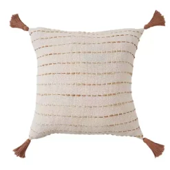 Clearance Cream & Terracotta Ombre Dash Throw Pillow Pillows