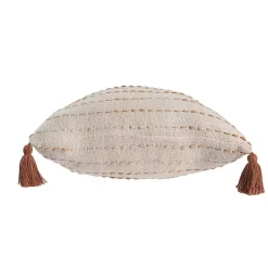 Clearance Cream & Terracotta Ombre Dash Throw Pillow Pillows