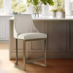 Kirklands Home Bar Stools & Counter Height Stools|Cream and Gold Counter Stool White
