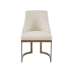 Kirklands Home Dining Chairs|Cream and Gold Modern Dining Chairs, Set of 2 Tan