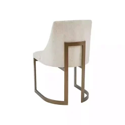 Kirklands Home Dining Chairs|Cream and Gold Modern Dining Chairs, Set of 2 Tan