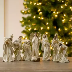 Best Cream and Gold 8-pc. Nativity Set Christmas Decorations