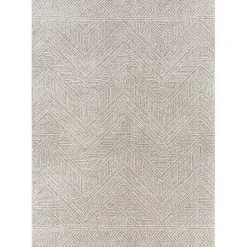 Kirklands Home Area Rugs|Cream and Gray Zig Zag Area Rug, 5x7