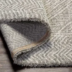 Kirklands Home Area Rugs|Cream and Gray Zig Zag Area Rug, 5x7