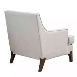 Kirklands Home Accent Chairs|Cream and White Contrast Welting Accent Chair Ivory