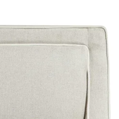 Kirklands Home Accent Chairs|Cream and White Contrast Welting Accent Chair Ivory