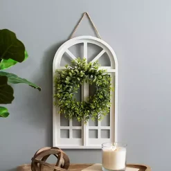 Kirklands Home Wall Plaques|Cream Arch with Wreath