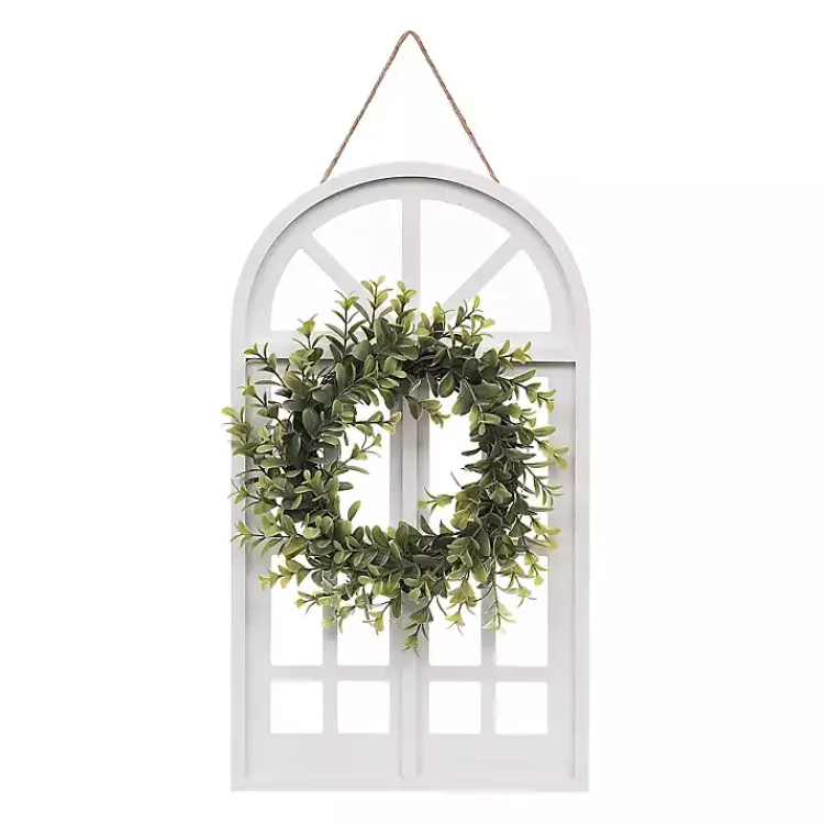 Kirklands Home Wall Plaques|Cream Arch with Wreath