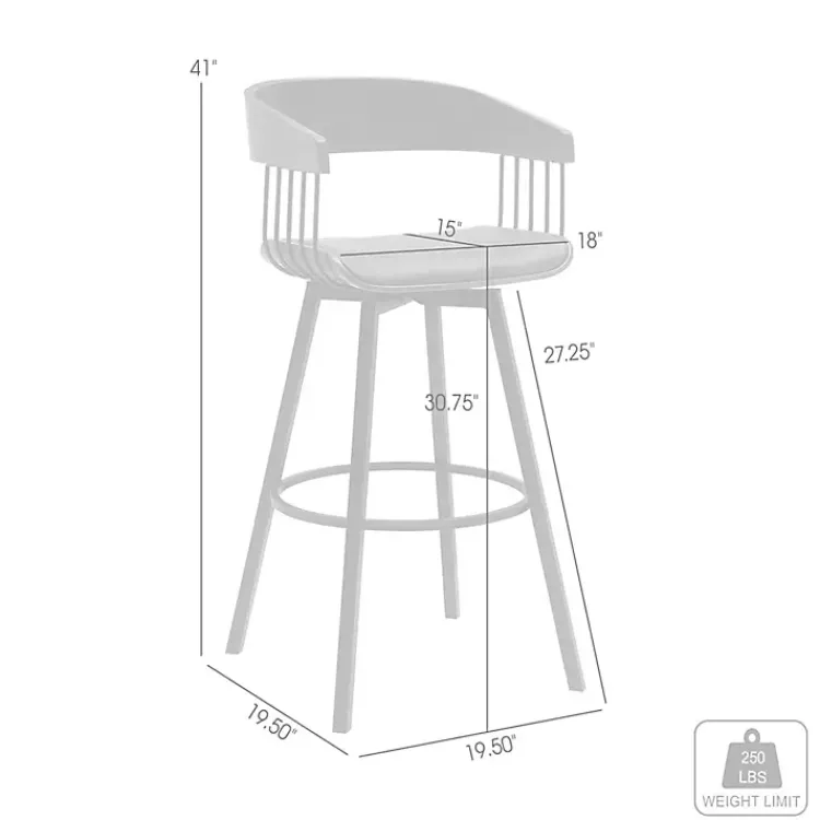 Kirklands Home Bar Stools & Counter Height Stools|Cream Athena Swivel Bar Stool Ivory