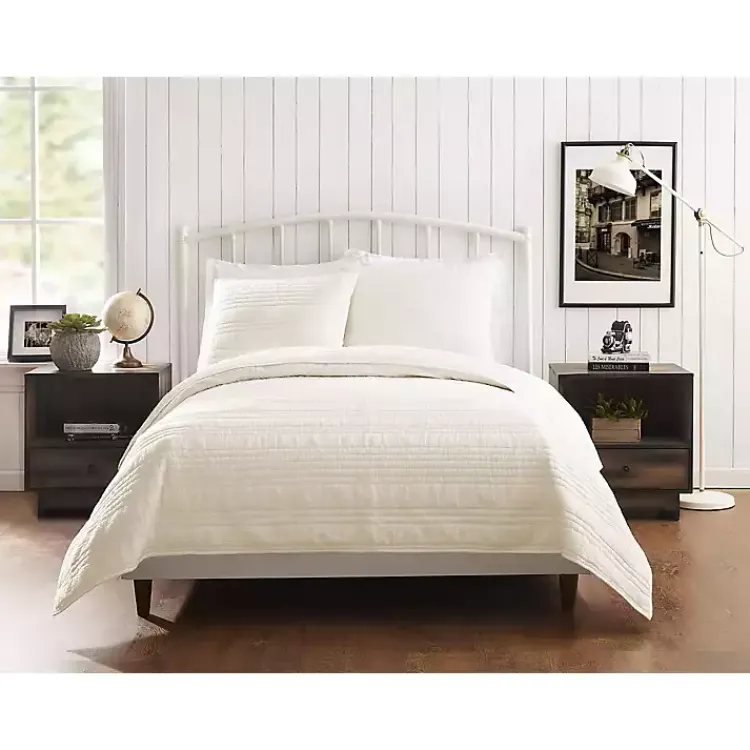 Kirklands Home Quilts|Cream Atmosphere King Quilt Ivory