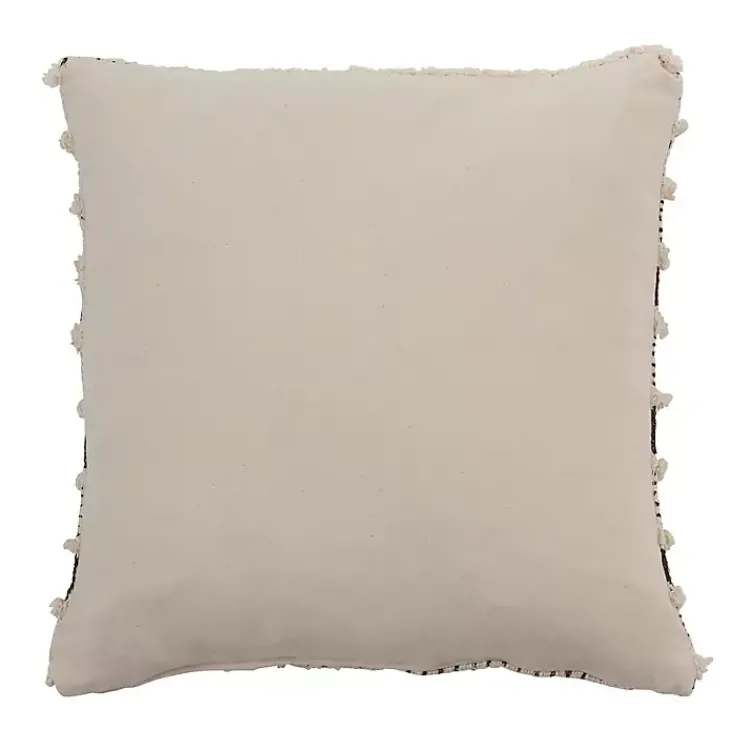 New Cream Block Print Throw Pillow Pillows