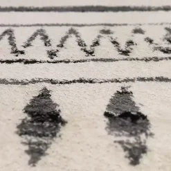 Kirklands Home Area Rugs|Cream Boho Striped Area Rug, 5x8 Ivory