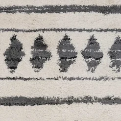 Kirklands Home Area Rugs|Cream Boho Striped Area Rug, 5x8 Ivory