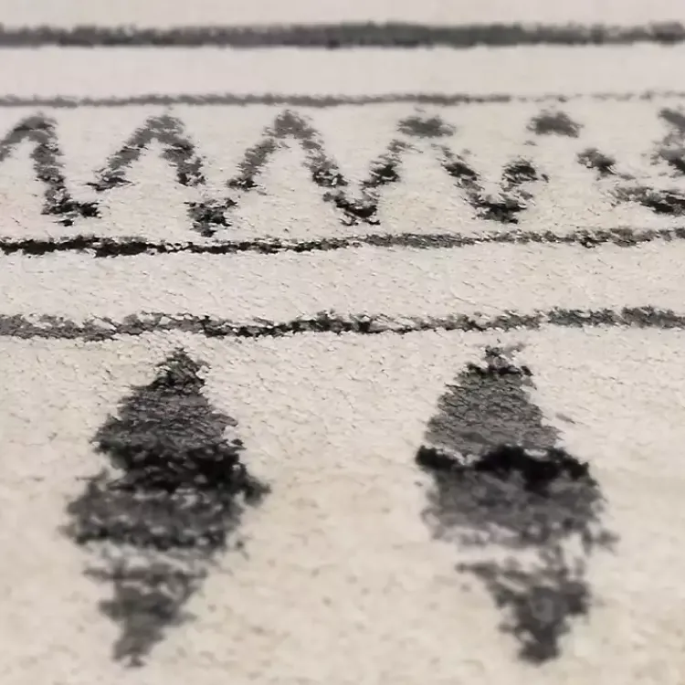 Kirklands Home Area Rugs|Cream Boho Striped Runner Ivory