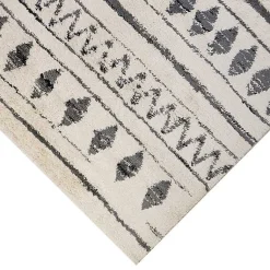 Kirklands Home Area Rugs|Cream Boho Striped Runner Ivory