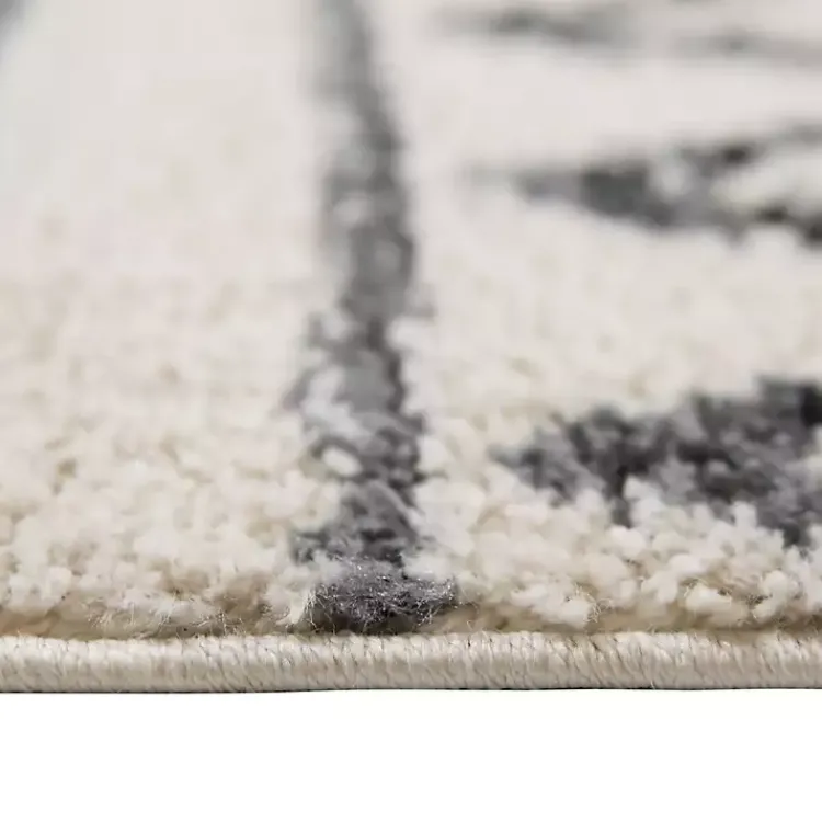 Kirklands Home Area Rugs|Cream Boho Striped Runner Ivory