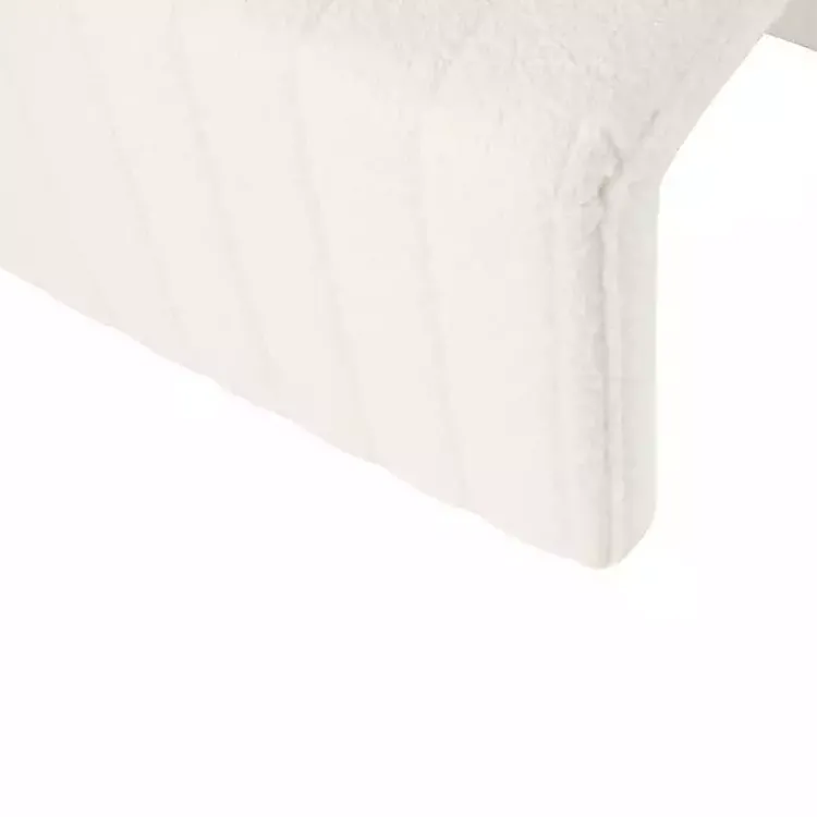 Kirklands Home Benches & Ottomans|Cream Boucle Arch Ottoman White