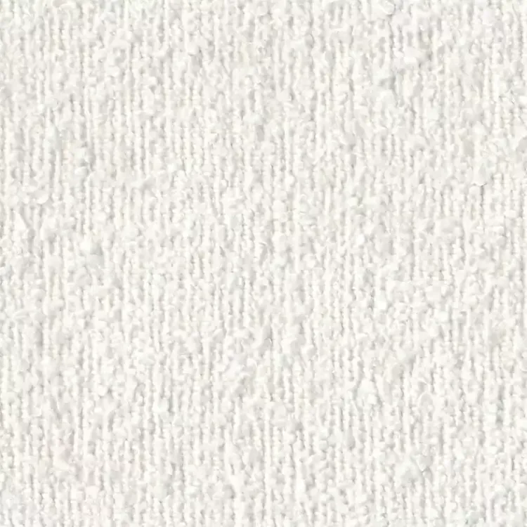 Kirklands Home Benches & Ottomans|Cream Boucle Round Upholstered Ottoman White