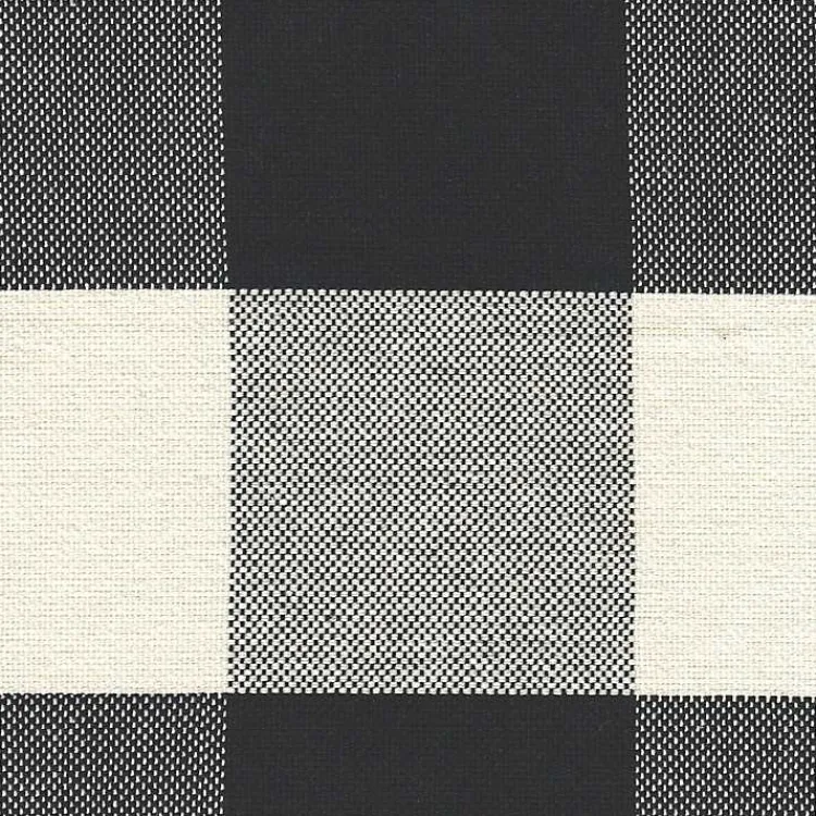 Kirklands Home Benches & Ottomans|Cream Buffalo Plaid Upholstered Storage Ottoman