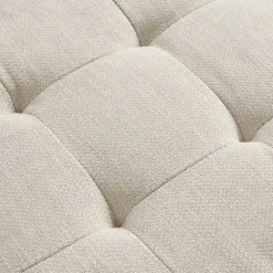 Kirklands Home Benches & Ottomans|Cream Button Tufted Upholstered Storage Bench Ivory