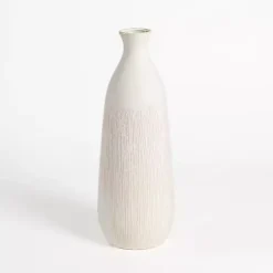 Clearance Cream Ceramic Luca Vase, 24 in. Vases