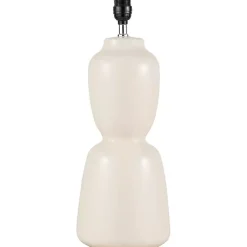 Kirklands Home Table Lamps|Cream Ceramic Rounded Hourglass Table Lamp