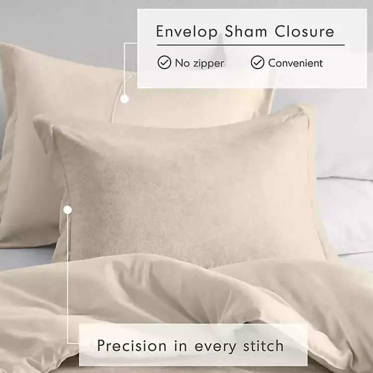 Kirklands Home Comforters|Cream Chambray 3-pc. Full/Queen Comforter Set Ivory