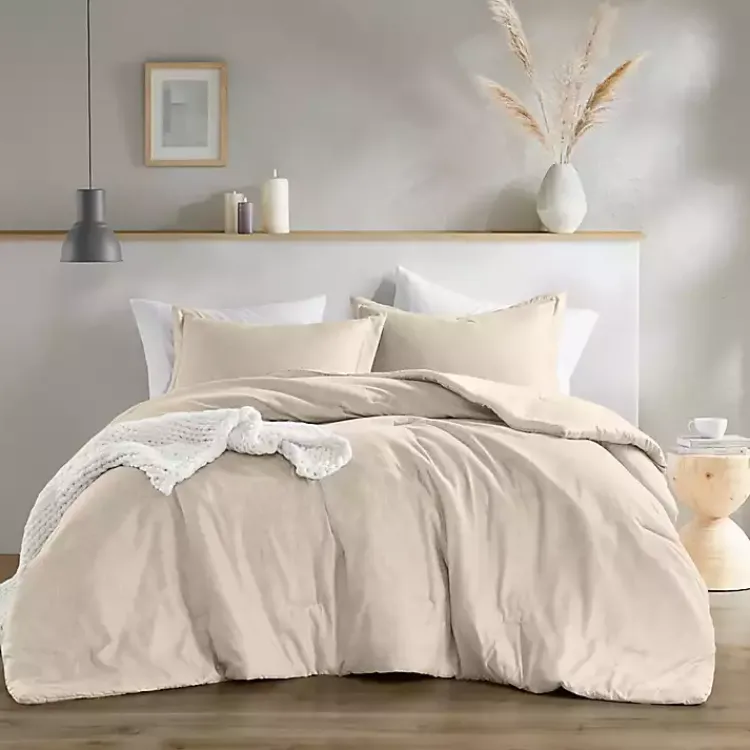 Kirklands Home Comforters|Cream Chambray 2-pc. Twin/Twin XL Comforter Set Ivory