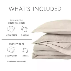 Kirklands Home Comforters|Cream Chambray 2-pc. Twin/Twin XL Comforter Set Ivory