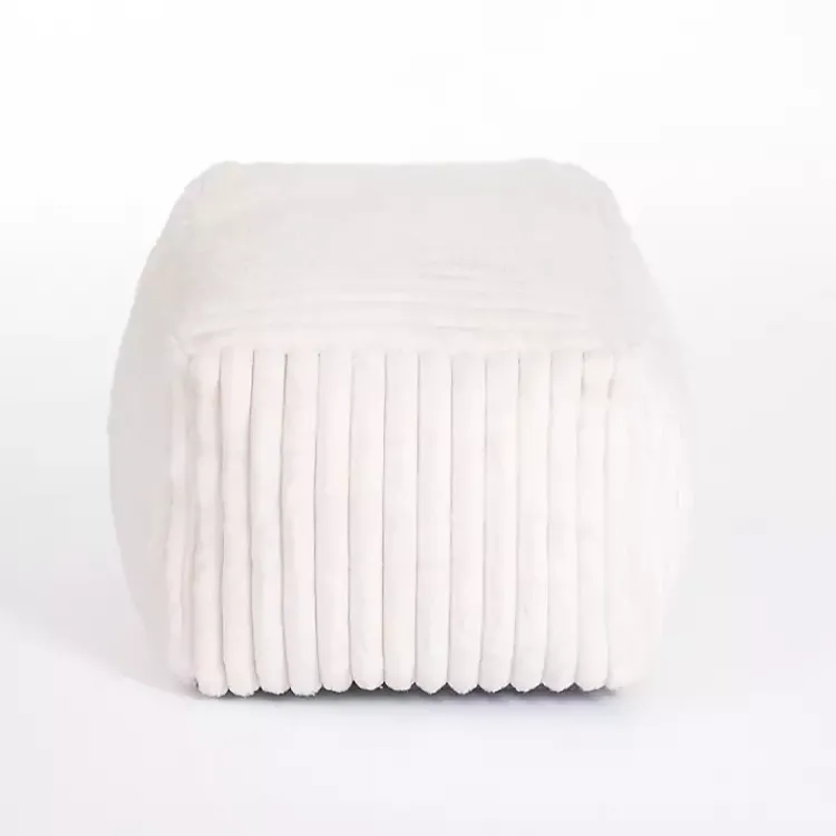 Kirklands Home Benches & Ottomans|Cream Comfy Foam Lounge Ottoman White