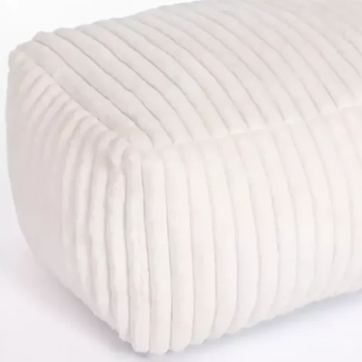 Kirklands Home Benches & Ottomans|Cream Comfy Foam Lounge Ottoman White